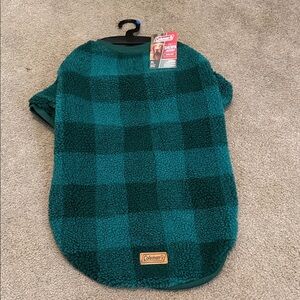 Coleman Teal Checkered Pet Sweater